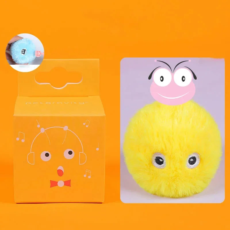 Cat Training Toy Pet Playing Ball Pet Squeaky Supplies Smart Cat Toys Interactive Ball Catnip Kitten Kitty Products Toy for Cats