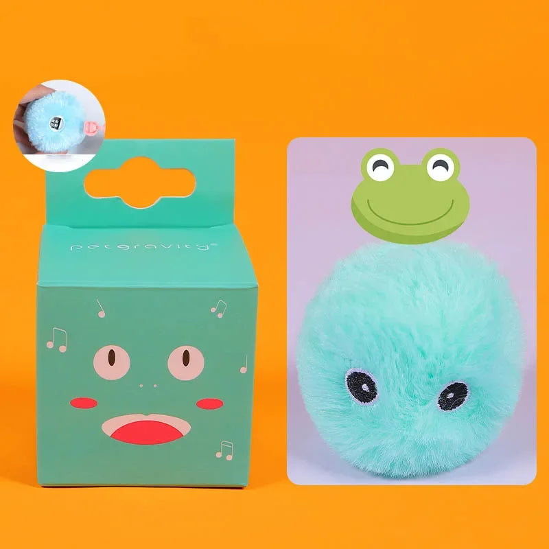 Cat Training Toy Pet Playing Ball Pet Squeaky Supplies Smart Cat Toys Interactive Ball Catnip Kitten Kitty Products Toy for Cats